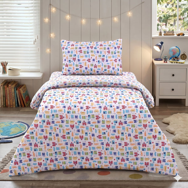Kids Cars Cotton Bedsheet